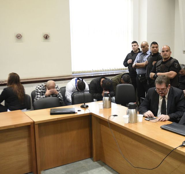 A prisión. Los policías conocieron sus sentencias en una audiencia realizada ayer en los Tribunales provinciales.