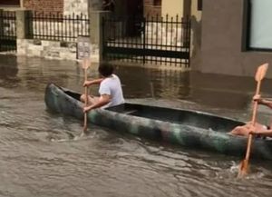 Coronda quedó bajo agua: en una hora cayeron 72 milímetros