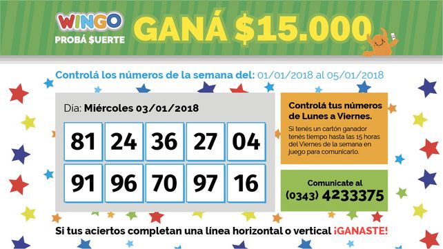 Wingo: La primera semana de 2018