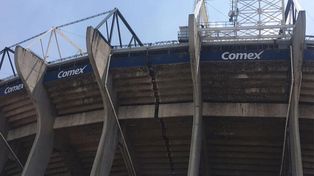 Video: el terremoto puso a pruebas al estadio Azteca
