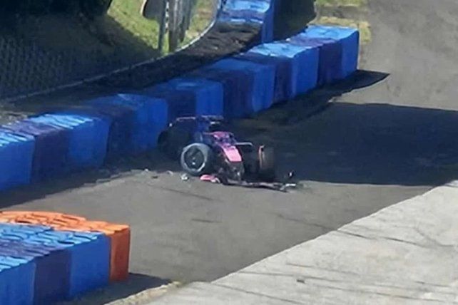 Colapinto sufrió un accidente en las pruebas de neumáticos de Alpine en Hungría Colapinto sufrió un accidente en las pruebas de neumáticos de Alpine en Hungría