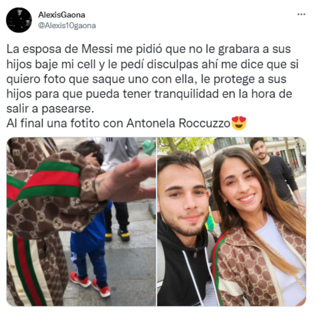 Antonella Roccuzzo preservó a sus hijos de un hincha que los quiso filmar