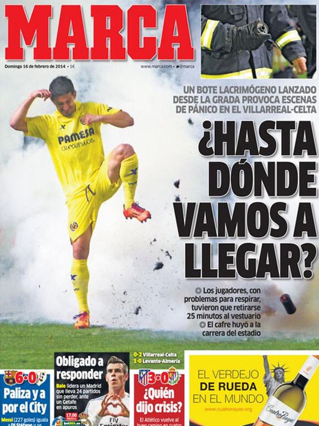 La violencia llegó a España y Marca reflejó el hecho con una dura tapa