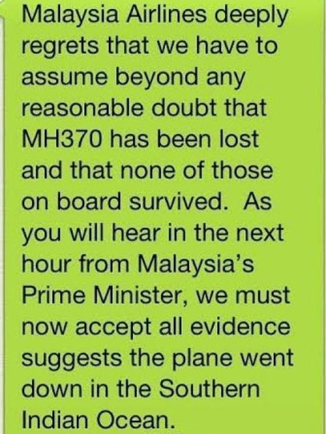 Los familiares se enteraron que no hubo sobrevivientes por un mensaje de texto