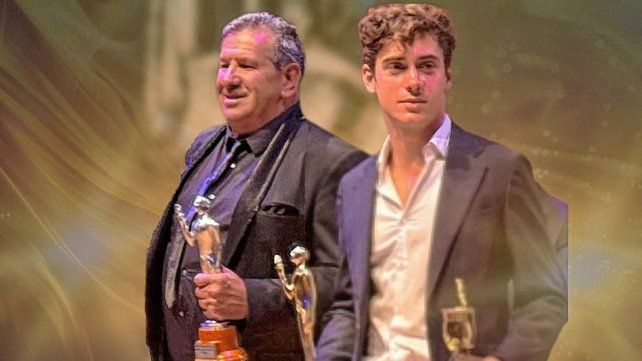 Franco Colapinto junto al padre del Dibu Martínez.