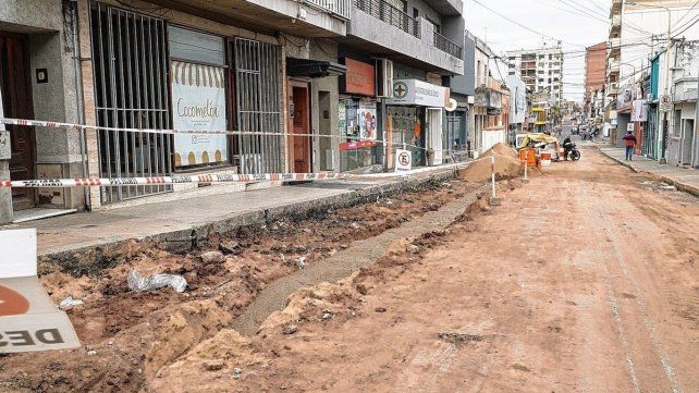 Calle Pellegrino es una de las calles donde la Municipalidad de Paraná está realizando trabajos.