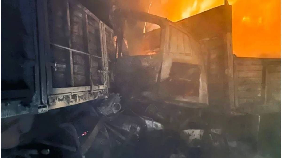 Tragedia en la Ruta 12: murió un camionero tras incendiarse dos transportes