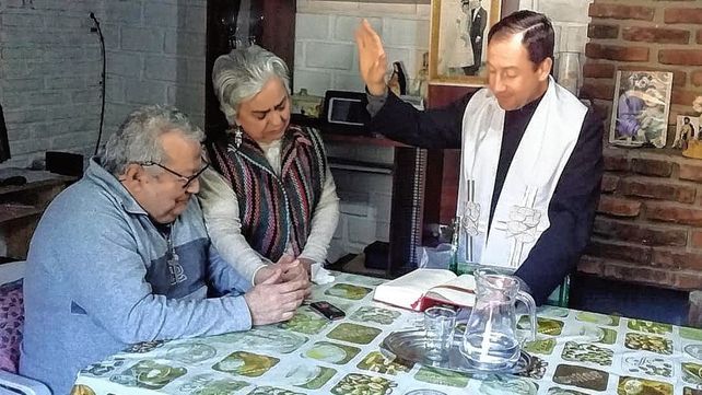 Bendición. En el marco de la novena patronal