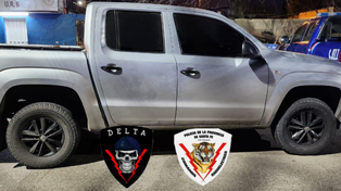 La camioneta que fue perseguida hasta un barrio cerrado de Funes. A su conductor, un abogado, se abrió una causa por resistencia a la autoridad, amenazas y cohecho.