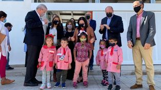 Inauguración del edificio del jardín en Santo Tomé