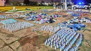 Los elementos secuestrados por la delegación Concordia de Prefectura Argentina.