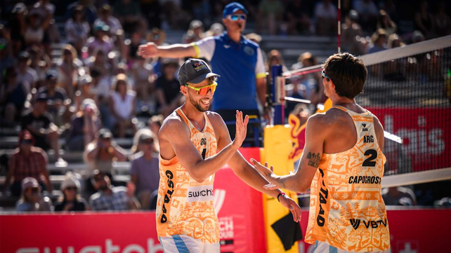 Nicolás y Tomás Capogrosso ratificaron que forman parte de la elite del vóley de playa.