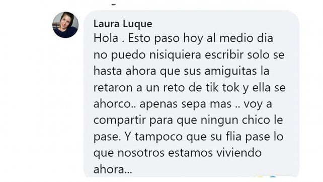 Por un reto viral de Tik Tok