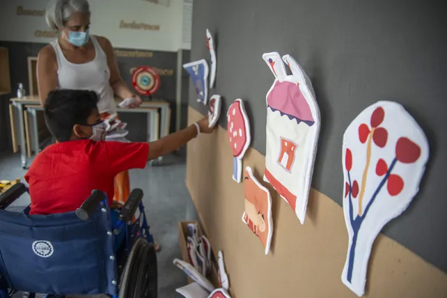 La sala 5 del hospital de niños, inaugurada en 2021, es el lugar donde los cuidadores desarrollan su trabajo desde hace pocos días