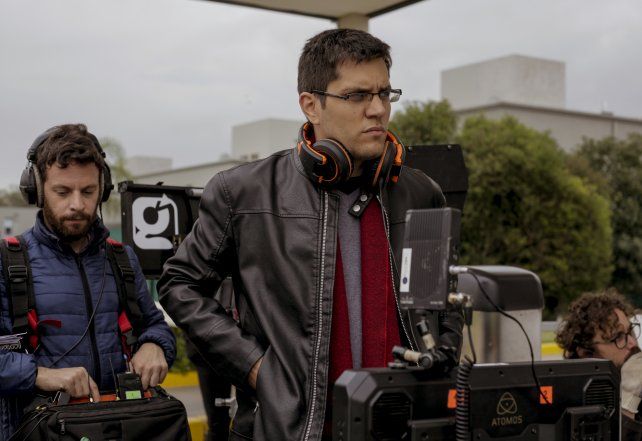 El director Luciano Juncos durante la filmaci&oacute;n.&nbsp;