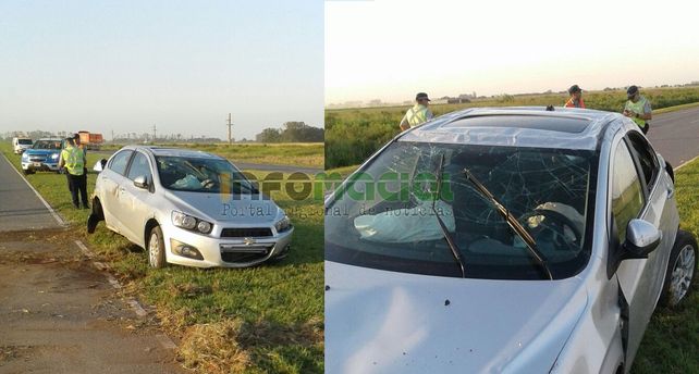 El hijo de Ricardo Lorenzetti volcó con su auto a la altura de Monje.