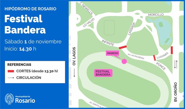 Fin de semana con cortes de tránsito en torno al Monumento y al parque Independencia