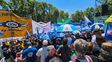 Gremios salieron a la calle en Rosario para rechazar la reforma laboral del gobierno nacional
