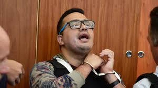 Guille Cantero en uno de los tantos juicios que cursó.