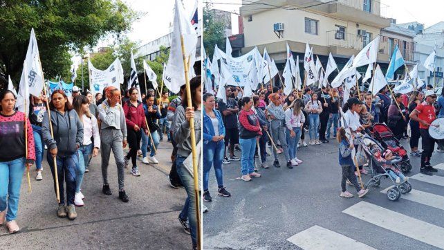 Organizaciones sociales de Paraná se plegaron al Piquetazo nacional que se realiza en todo el país contra el ajuste y recorte del plan Potenciar Trabajo