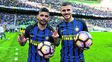 Goleadores. Banega e Icardi se llevaron las pelotas, una costumbre para todo jugador que convierte tres tantos.&nbsp;