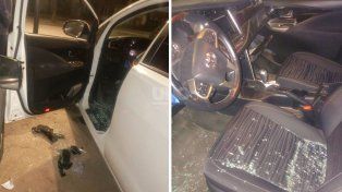 Así quedó el auto del intendente Juan Pablo Poletti luego de ser vandalizado y que se lleven los elementos de su interior&nbsp;