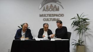 A futuro. Los líderes de Asoem, STMR y Seom rubricaron el acuerdo.