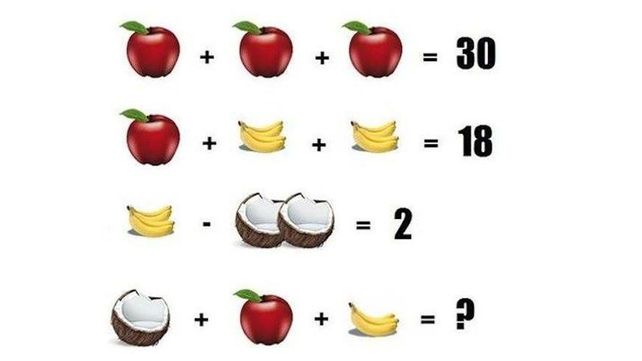 ¿Cuál es el resultado de este original problema de matemáticas?