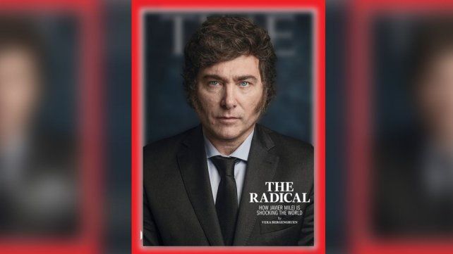 El presidente Javier Milei en la portada de la influyente revista Time. 