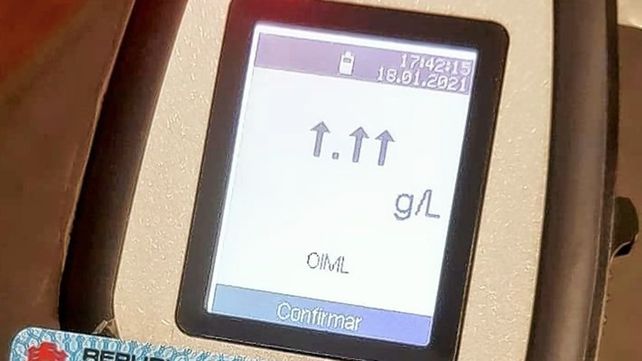 El alcoholímetro no puede mostrar cuál es la cantidad de alcohol en sangre