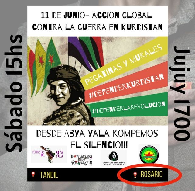 Convocatoria en Rosario y Tandil (Buenos Aires) e solidaridad con Kurdistán.&nbsp;