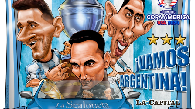 El póster que vendrá con La Capital homenajea a tres integrantes clave de La Scaloneta
