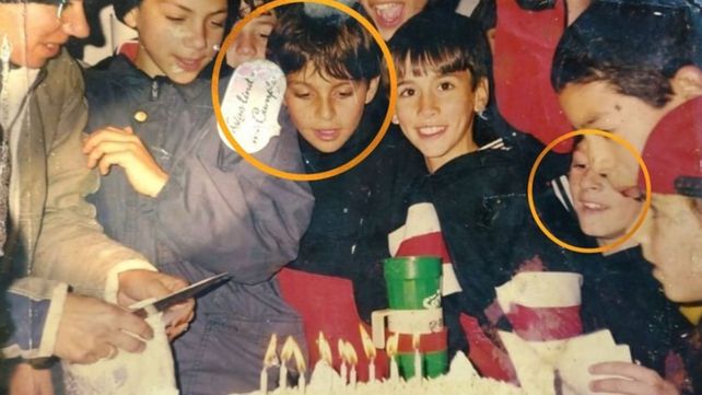 Sergio Maradona en su cumpleaños con la presencia de Messi (a la derecha). Foto: Clarín