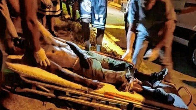 La persona herida en Paraná fue trasladada al hospital.