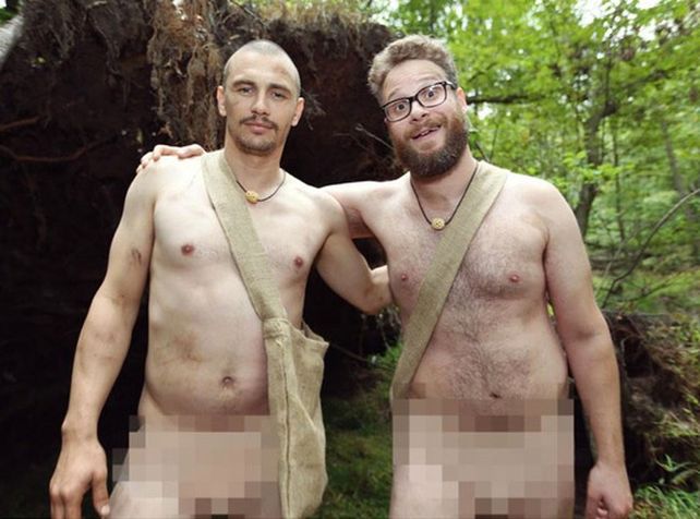 ¡James Franco y Seth Rogen intentan sobrevivir desnudos en la selva!