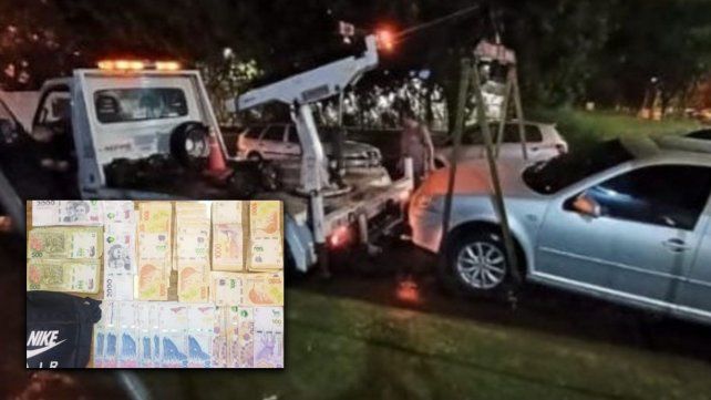 Paraná: sorprendieron a un hombre con casi $400 mil en un auto sin papeles