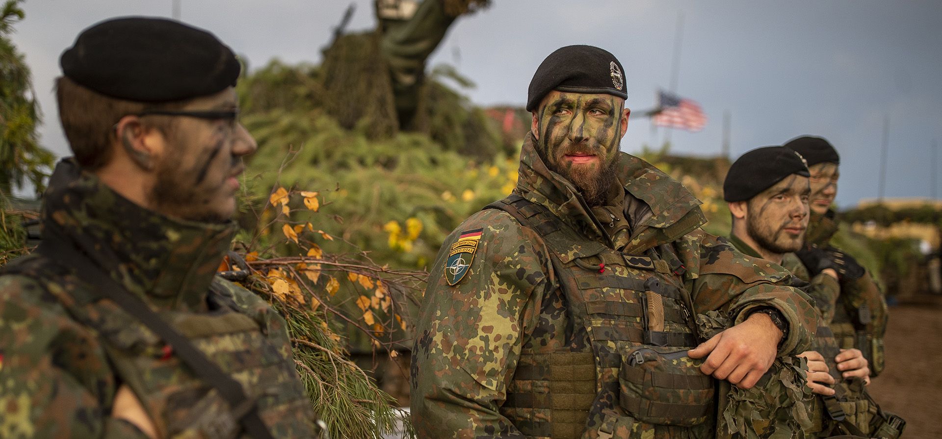 Soldados de la Bundeswehr alemana participan en el ejercicio militar de la OTAN