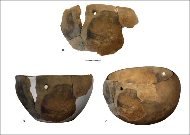 Reconstrucción de la cerámica utilizada por los pueblos originarios en la zona de Las Lágrimas y el Doce, separadas por algunos kilómetros.