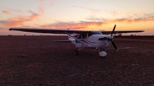 Avioneta abandonada en zona rural, en el departamento San Jerónimo