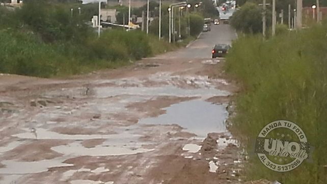 Calle Bordón después de las lluvias