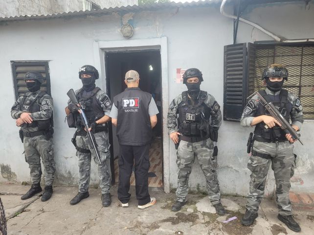 El allanamiento en la casa de zona oeste.&nbsp;
