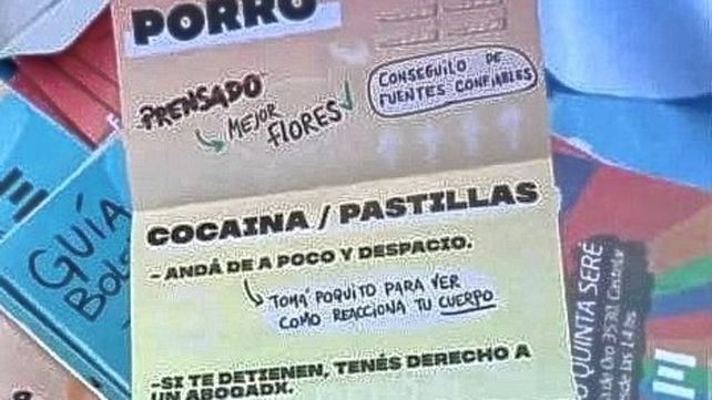 Municipio de Buenos Aires aconseja tomar cocaína de a poco
