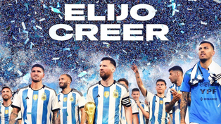 El cartel de la película, a un año de la conquista del seleccionado argentino en el Mundial de Qatar 2022.