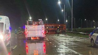 Vuelco de camión jaula en la autovía 19&nbsp;