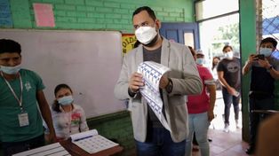Una mesa de votación en Managua, la capital de Nicaragua.&nbsp;