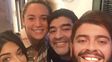 Diego Maradona está en Roma para jugar el Partido por la Paz con su hijo, Diego Junior