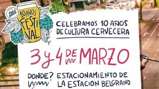Festival 10 años de Palo & Hueso: la cerveza artesanal está de fiesta en Santa Fe