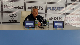 Pipo Gorosito durante la conferencia de prensa previo al choque con Central.