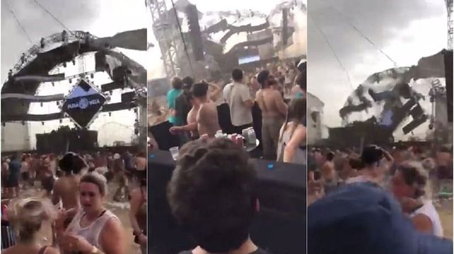 Un DJ murió aplastado por un escenario a causa de una fuerte tormenta. VIDEO