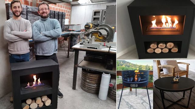 Padre e hijo diseñaron una estufa ecológica que funciona sin gas ni electricidad y que no requiere instalación